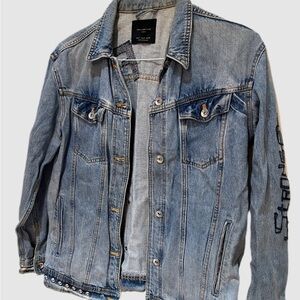 Zara Oversized Blue Denim Jacket Size S